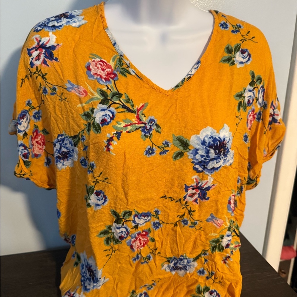 Floral V-Neck Women's Top